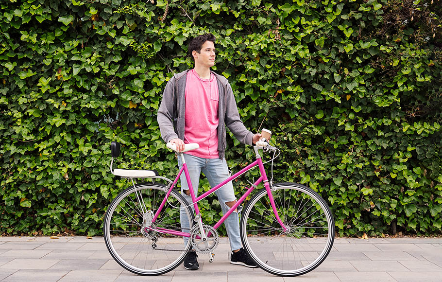 man with a bike